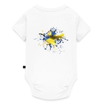 Suède Suède Pays nordiques Scandinavie Viking Graffiti - Body à manches courtes Premium Bébé - blanc - Dos