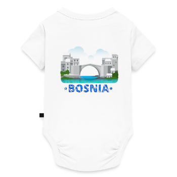 Bosnia - Baby Premium short-sleeve bodysuit - white - Back