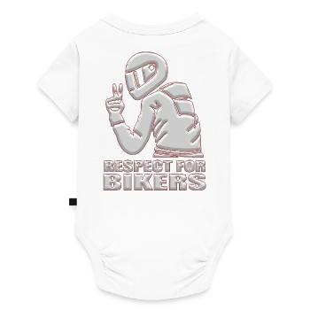 Biker - Baby Premium Kurzarmbody - Weiß - Hinten