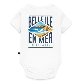 Beautiful island at sea - Baby Premium short-sleeve bodysuit - white - Back