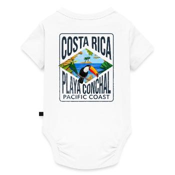 Costa Rica playa conchal Copy - Baby Premium short-sleeve bodysuit - white - Back