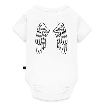 Angel wings wing angel back black white - Baby Premium short-sleeve bodysuit - white - Back