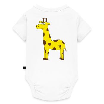 Giraffen - Baby Premium Kurzarmbody - Weiß - Hinten