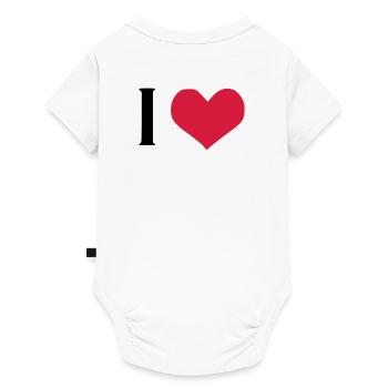 I LOVE - Body à manches courtes Premium Bébé - blanc - Dos
