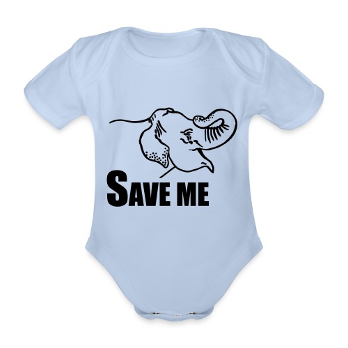 Asien-Elefant I Save Me - Baby Bio-Kurzarm-Body