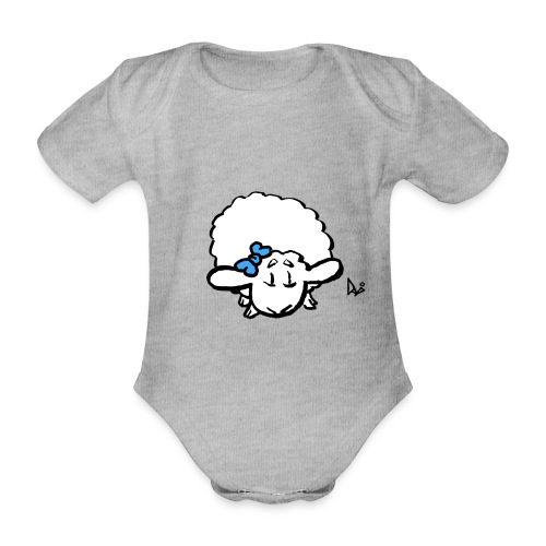 Baby Lamb (blu) - Body ecologico per neonato a manica corta