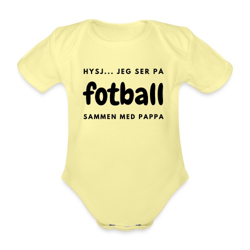 Fotballinteressert pappa / småbarnsforeldre - Økologisk kortermet baby-body
