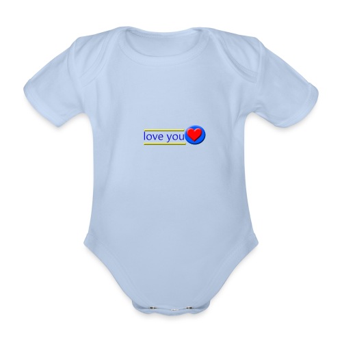 love you - Organic Short-sleeved Baby Bodysuit