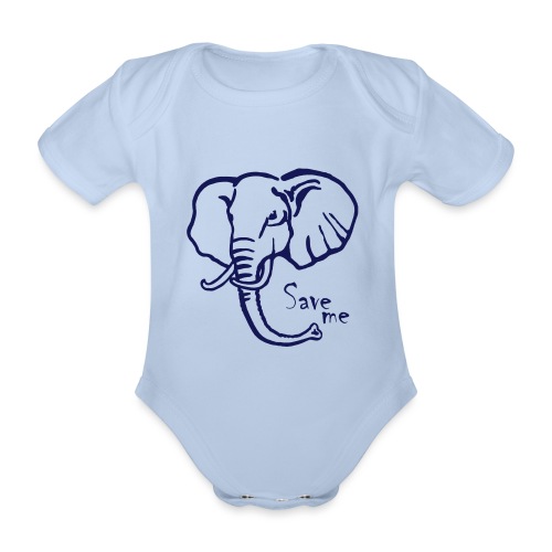 Afrika-Elefant I Save me - Baby Bio-Kurzarm-Body
