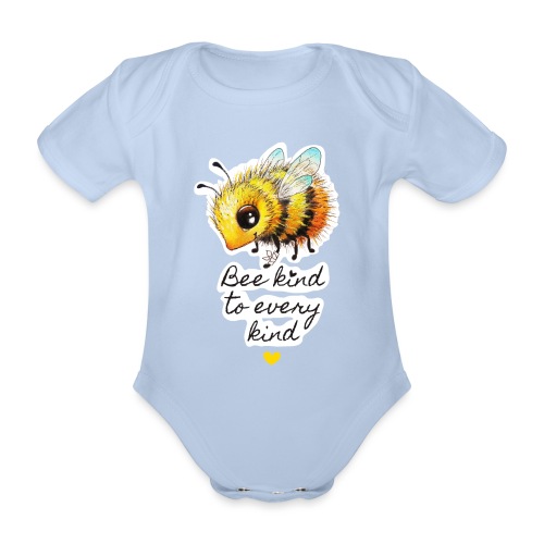Bee kind - Organic Short-sleeved Baby Bodysuit