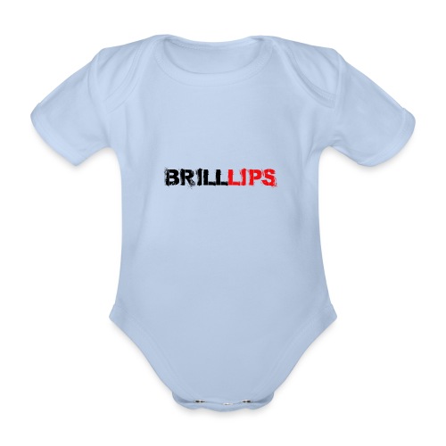 Schriftzug BrillLips - Baby Bio-Kurzarm-Body