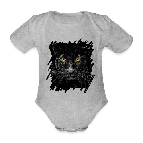 Schwarzer Panther - Baby Bio-Kurzarm-Body