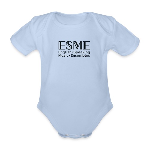 ESME Logo Schwartz - Baby Bio-Kurzarm-Body