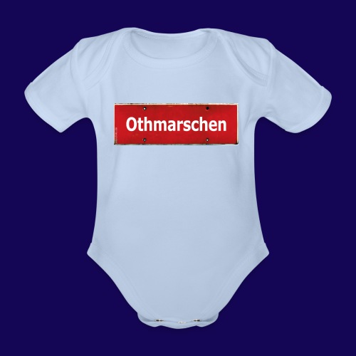 HAMBURG-Othmarschen: Das rote Antik Ortsschild - Baby Bio-Kurzarm-Body