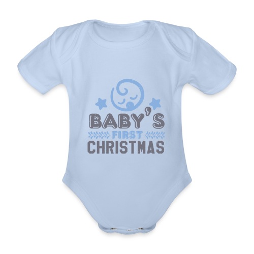 Baby`s First Christmas - Baby Bio-Kurzarm-Body