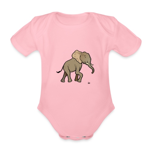 Afrikanischer Elefant - Baby Bio-Kurzarm-Body
