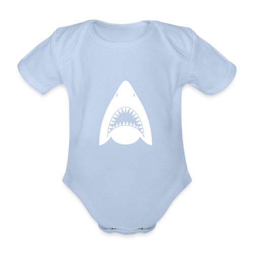 Jaws logo - Kortærmet babybody, økologisk bomuld
