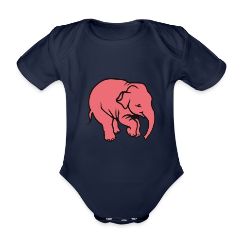 DT olifant - Baby bio-rompertje met korte mouwen