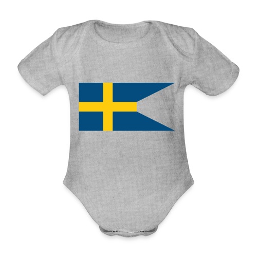 Tvåtungad svenskflagga - Ekologisk kortärmad babybody