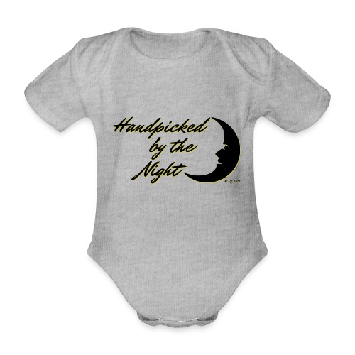 Handpicked design By The Night - Logo Black - Organic Short-sleeved Baby Bodysuit