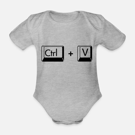 Copy paste funny gift for twins' Organic Short-Sleeved Baby Bodysuit |  Spreadshirt