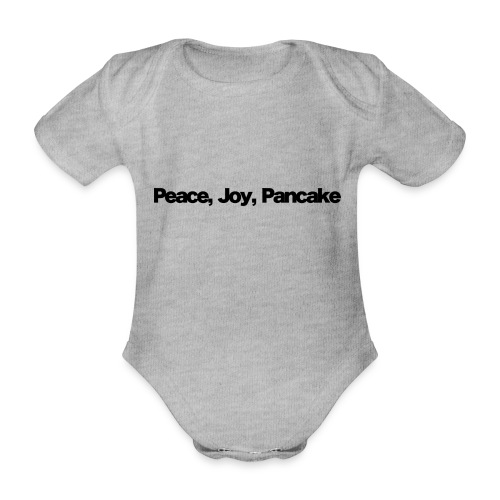 peace joy pankake black 2020 - Baby Bio-Kurzarm-Body