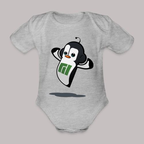 Manjaro Mascot strong left - Organic Short-sleeved Baby Bodysuit
