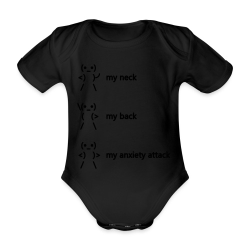 neck back anxiety attack - Organic Short-sleeved Baby Bodysuit