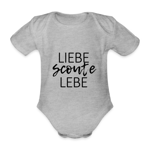 Liebe Scoute Lebe Lettering - Farbe frei wählbar - Baby Bio-Kurzarm-Body