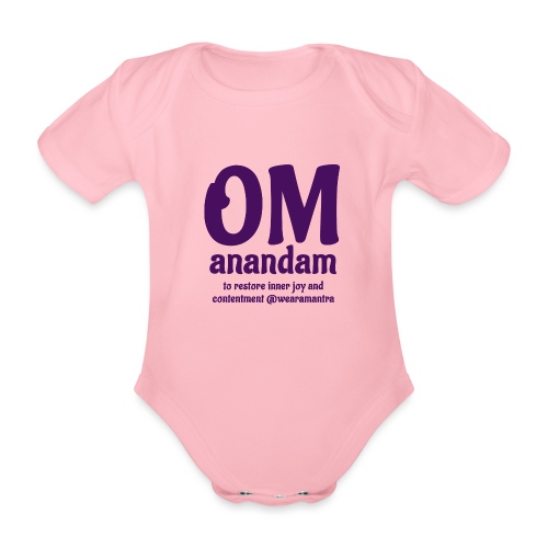 TS Om Anandam purple - Body ecologico per neonato a manica corta