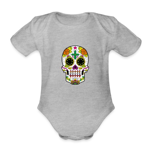 skull4 - Body ecologico per neonato a manica corta