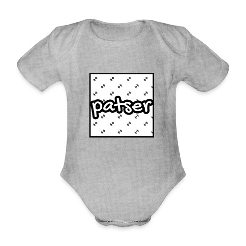 Patser - Basic Print White - Baby bio-rompertje met korte mouwen