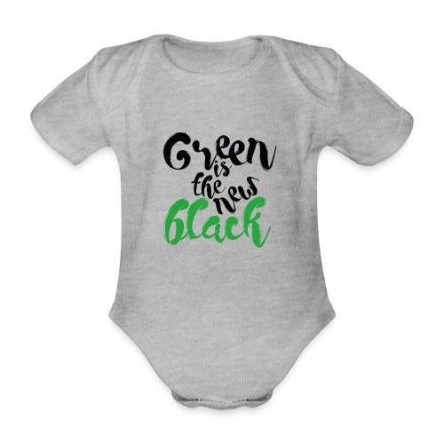 Green is the new black light - Baby bio-rompertje met korte mouwen