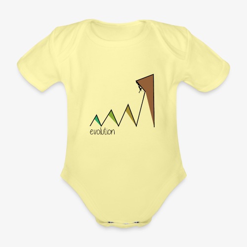 evolution - Organic Short-sleeved Baby Bodysuit