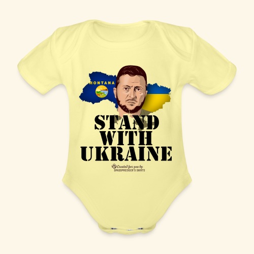 Ukraine Montana Design - Baby Bio-Kurzarm-Body