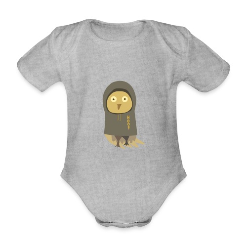 Owl Hoot Gift Design - Organic Short-sleeved Baby Bodysuit