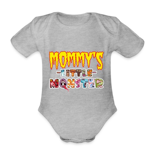 Mommy's little Monster - Halloween Grusel - Baby Bio-Kurzarm-Body
