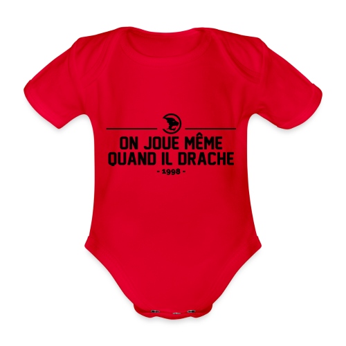On Joue Même Quand Il Dr - Organic Short-sleeved Baby Bodysuit