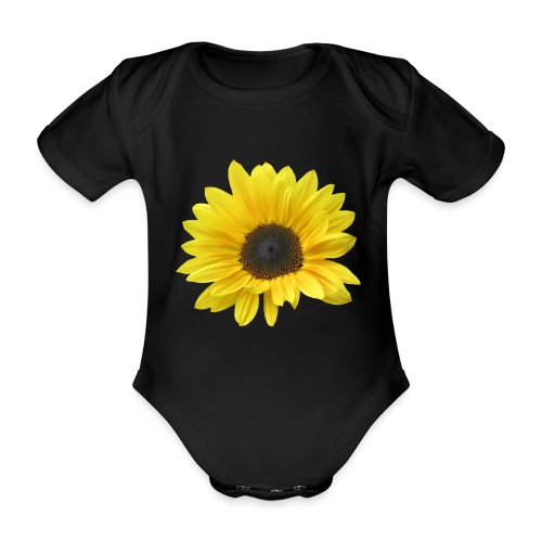 Sonnenblume, Sonnenblumen, Blume, Blüte, floral - Baby Bio-Kurzarm-Body