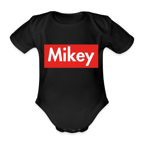 Mikey Box Logo - Organic Short-sleeved Baby Bodysuit