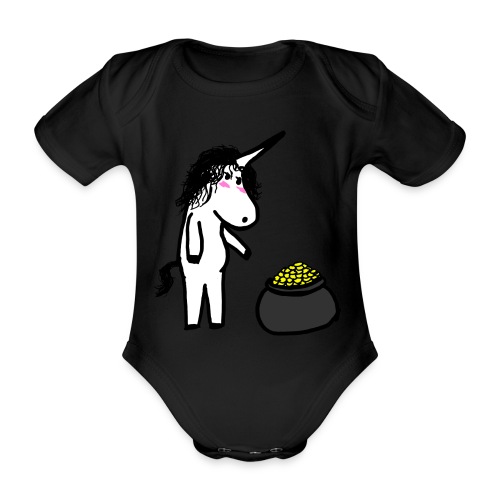 Oro unicorno - Body ecologico per neonato a manica corta