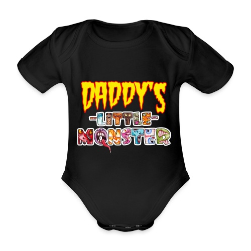 Daddy's little Monster - Halloween Grusel - Baby Bio-Kurzarm-Body