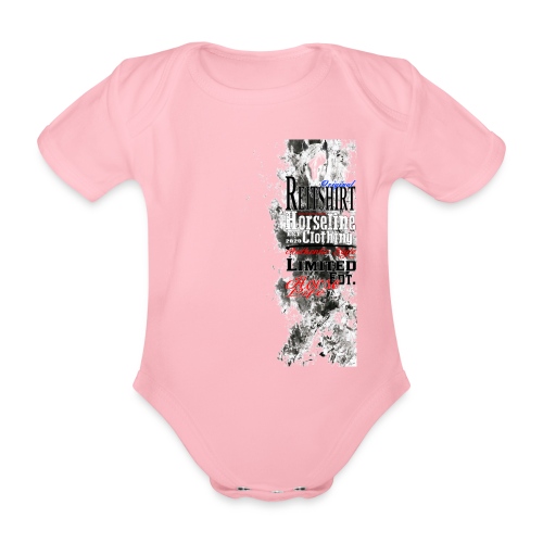 Limited Edition Reit Shirt Pferde Reiten - Baby Bio-Kurzarm-Body