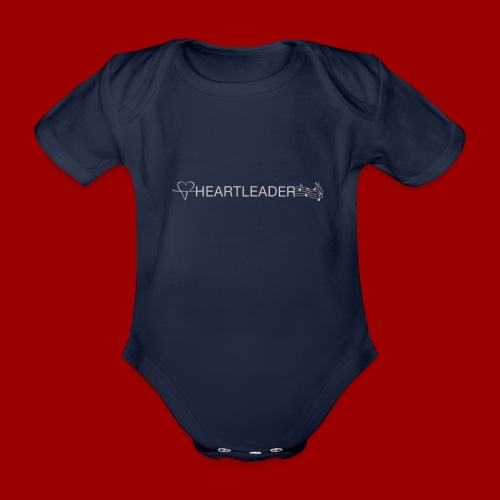 Heartleader Charity (weiss/grau) - Baby Bio-Kurzarm-Body
