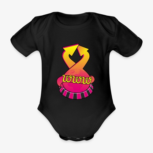 UrlRoulette logo - Organic Short-sleeved Baby Bodysuit