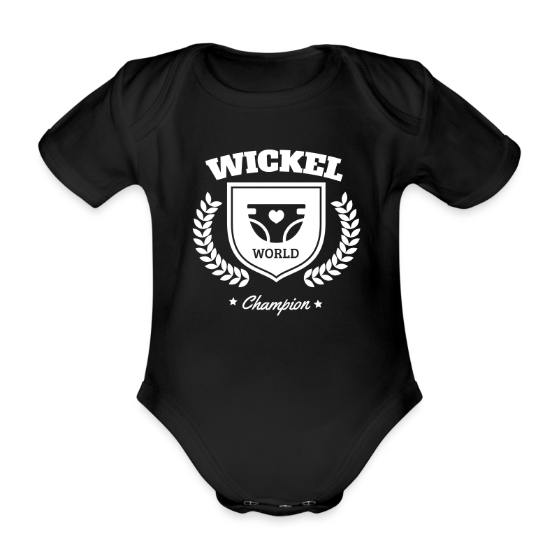 Wickel World Champion - Baby Bio-Kurzarm-Body