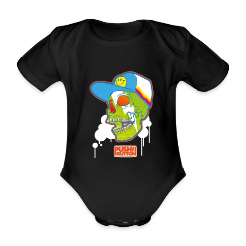 Ptb Skullhead 2 - Organic Short-sleeved Baby Bodysuit