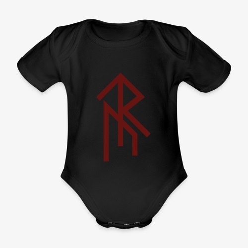 Rune (Rot) - Baby Bio-Kurzarm-Body