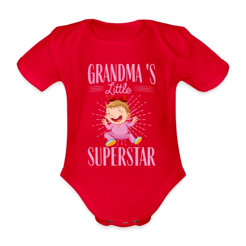 Grandma's little Superstar - Baby Bio-Kurzarm-Body