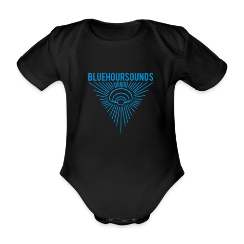 New Blue Hour Sounds logo triangle - Organic Short-sleeved Baby Bodysuit